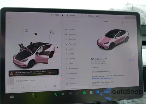 2021 Tesla Model Y Long Range Dual Motor All-Wheel Drive z USA, uszkodzony, nr VIN 5YJYGDEE8MF140248